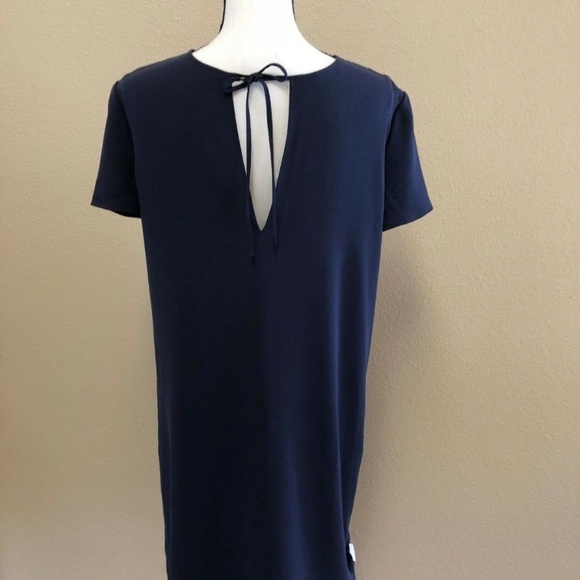 THEORY NAVY BLUE SHORT SLEEVE TUNIC DRESS SIZE 6 - Picture 2 of 3
